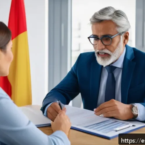 요양병원 실비 보험 적용 - A professional Spanish healthcare advisor in a modern office, explaining long-term care insurance po...
